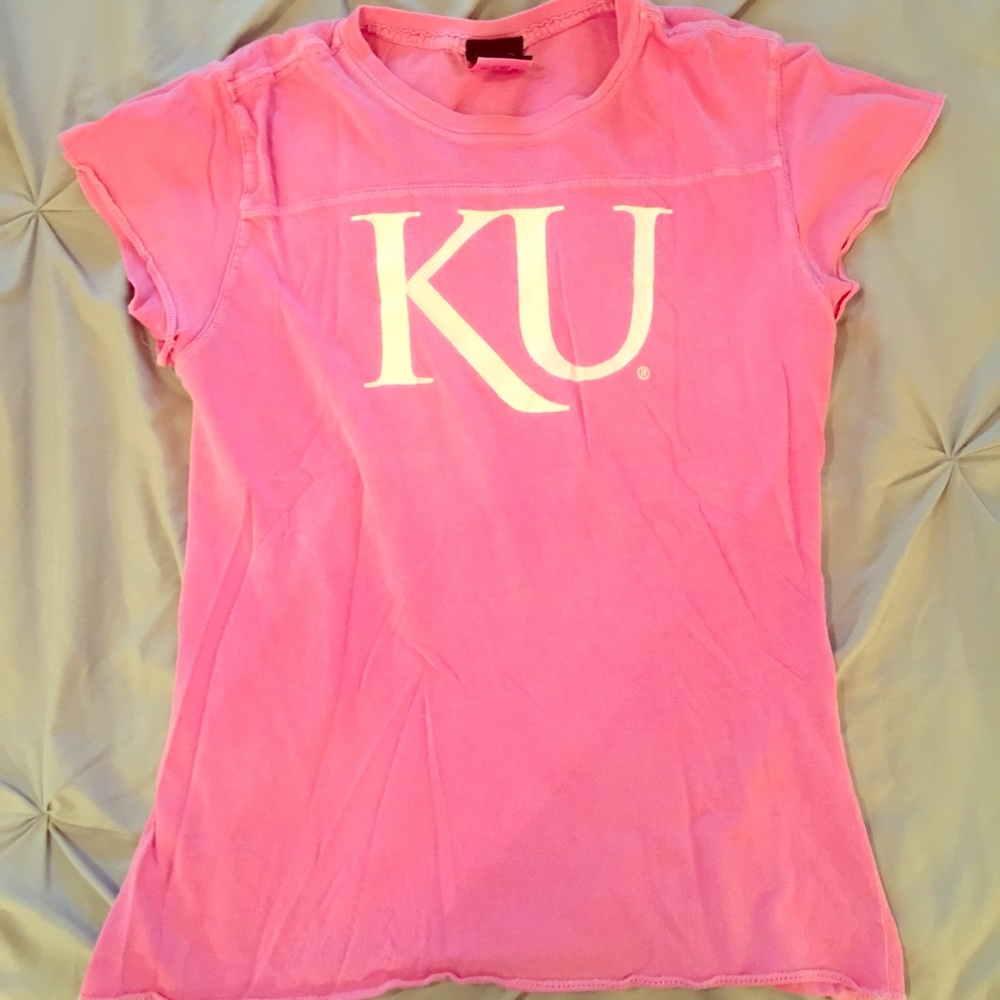 University of Kansas pink t shirt